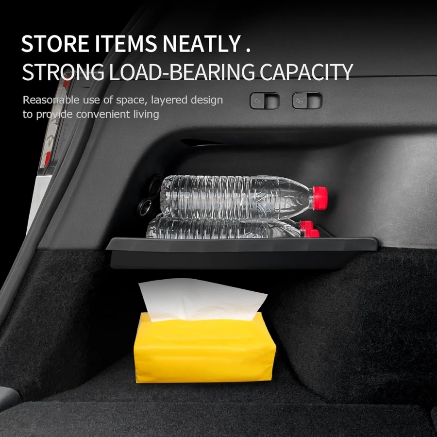 Per Tesla Model Y 2021-2024 posteriore tronco laterale vassoio portaoggetti Organizer bordo TPE Trunk Divider Storage a berlino Austin Shanghai