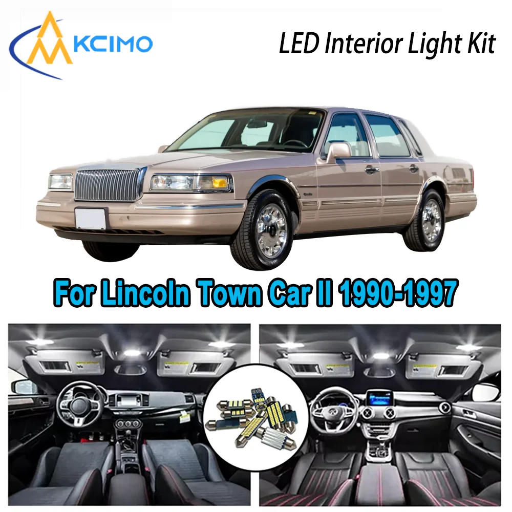 

High-Quality LED Interior Kit for Lincoln Town Car II 1990-1997 1991 1992 Premium Error-Free Dome Map Trunk Automotive Lamps