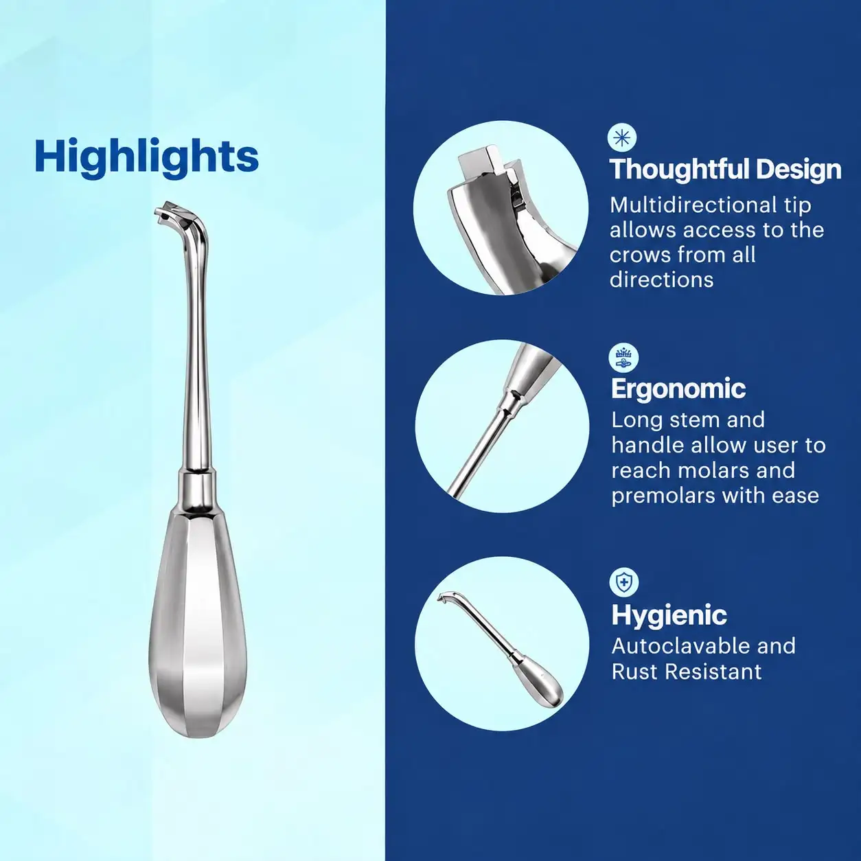1pc Dentistry Root Elevator Cross Broken Crown Remover Tooth Crown Spreader Drill Dental Restoration Forcep Metal Handle