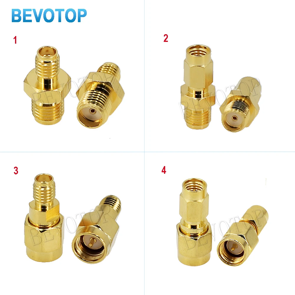 

50pcs SMA to SSMA Mini Male Female Connector SMA To SSMA Male Female Straight Adapter RF Coaxial Connector High Quality BEVOTOP