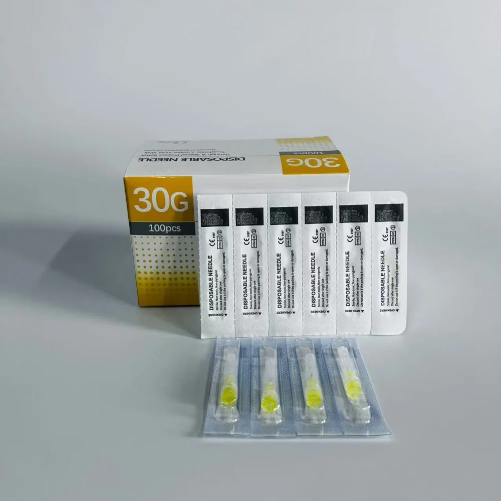 100 sztuk/pudło Superfine mała bezbolesna jednorazowa igła mała bezbolesna igła 30G 4mm 6mm 8mm13mm 25mm igły narzędziowe