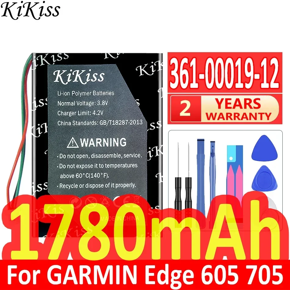 KiKiss Battery for Garmin Edge 200 205 520 Plus 500 510 510J 605 705 800 810 820 GPS 1000 361-00035-00 361-00035-07 361-00035-03