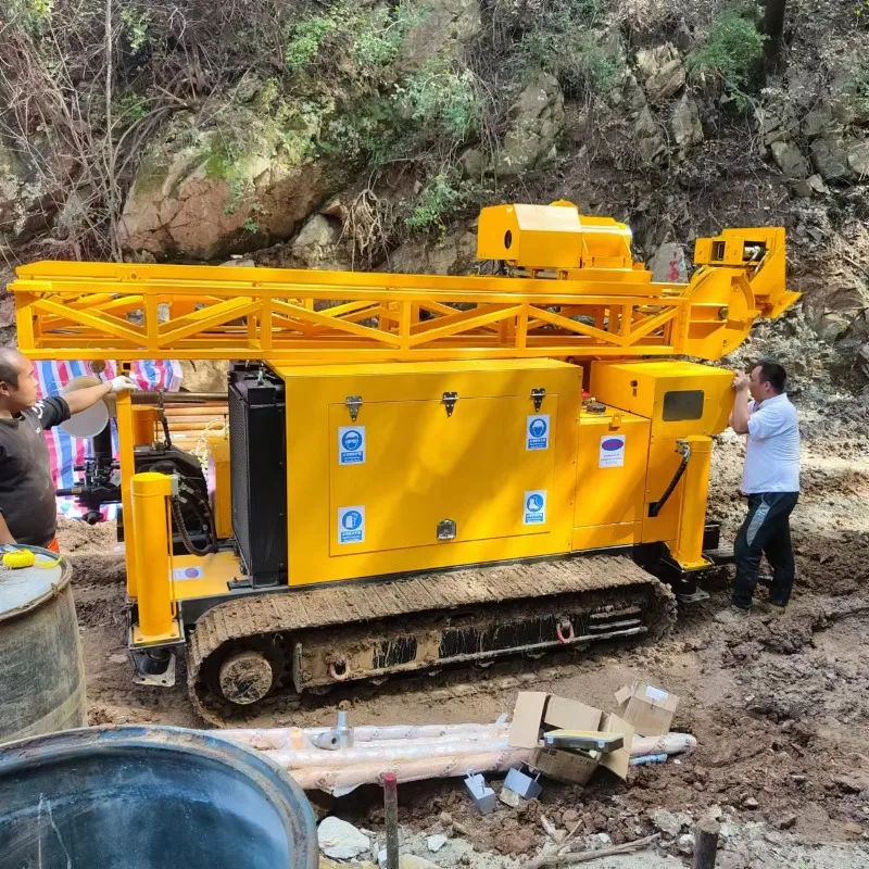 Coring Drilling Machine Fully Hydraulic With Diesel Engine 100m Core Drilling Rig Machine 200m Mine Sampling Core Drill Rig