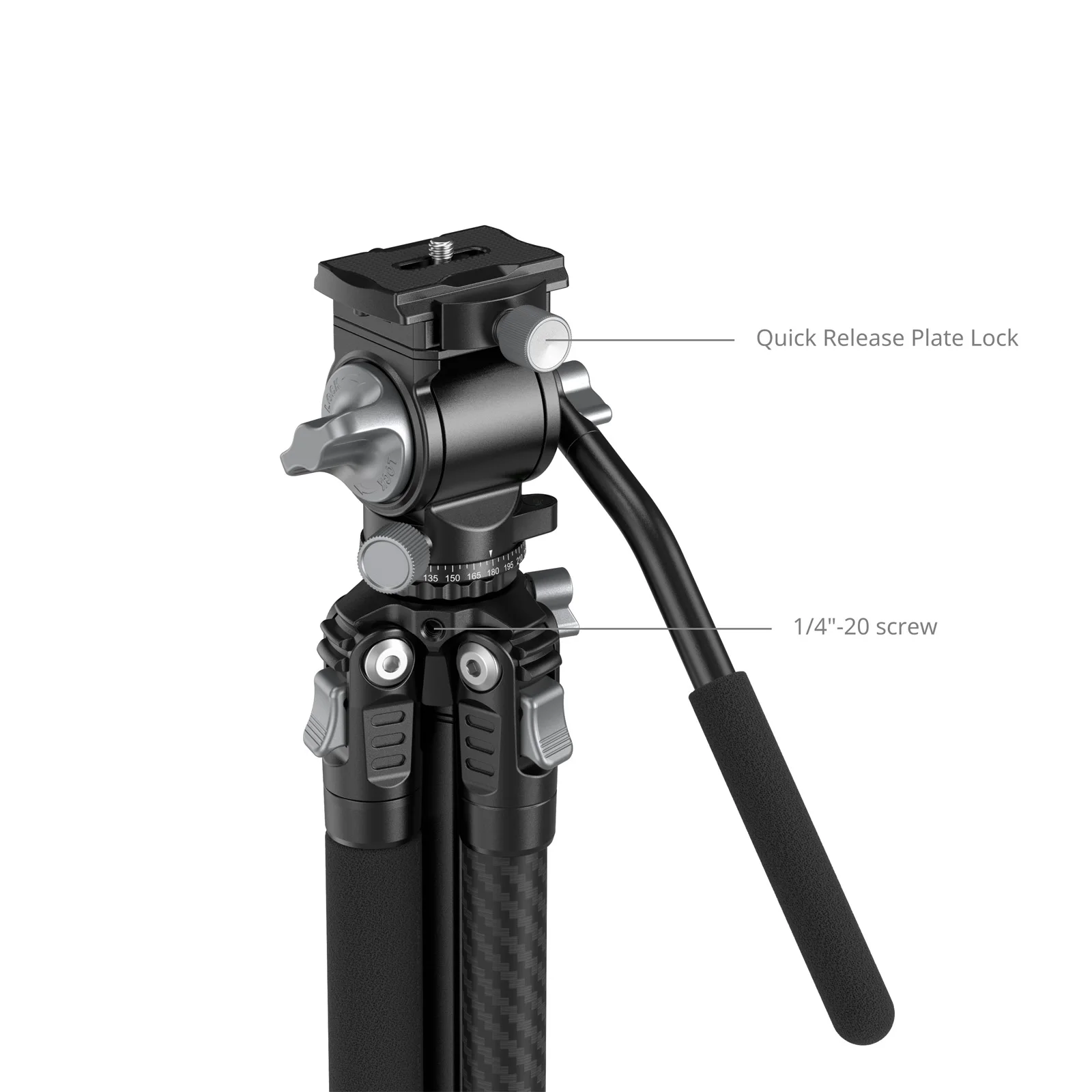 SmallRig Tragbares Kohlefaser-Stativ für Action-Kameras, Kopf für DSLR- und spiegellose Kameras, Käfige mit Smartphone-Halterung -5885 – Detail 3