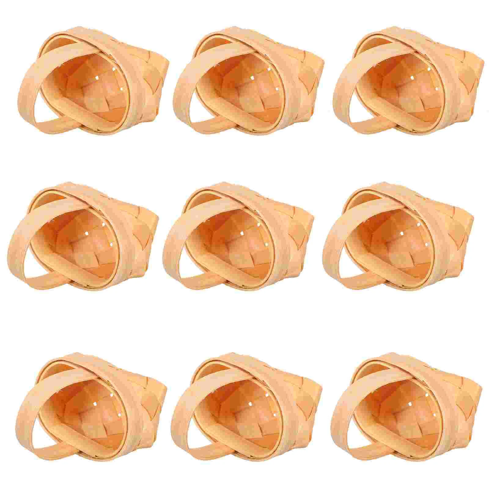 

20 Pcs Flowerpot Wood Chip Candy Hamper Baby Bulk Toys Mini Wicker Baskets Wooden Tote