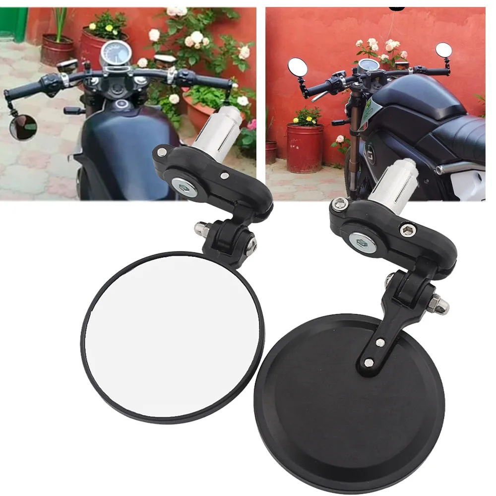 

Mmotorcycle Accessories Rear View Mirrors Round 7/8" Handle Bar Foldable Motorbike Side For Street bike Z1000/Z750/ER-6F/ER-6N