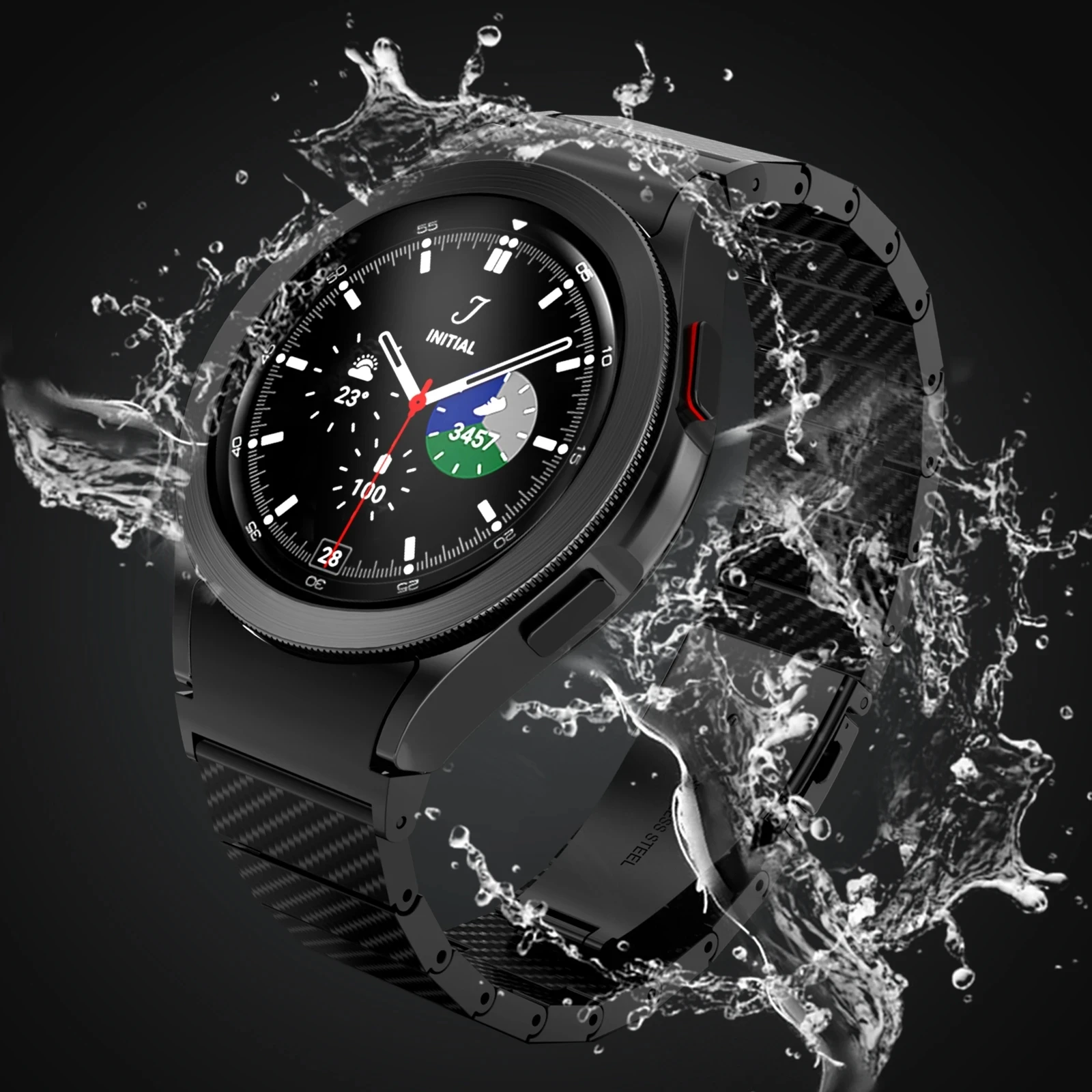 No Gaps Carbon Fiber Strap For Samsung Galaxy Watch 7 6 5 4 44mm 40mm 5Pro Bracelet For Samsung Galaxy 4/6 Classic 47mm Correa