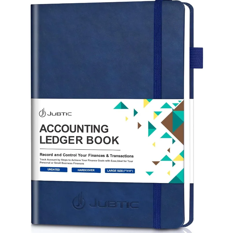 ハードカバー会計帳簿 7x10 小規模ビジネスの会計処理や個人財務追跡用 銀行会計ログを記録するため