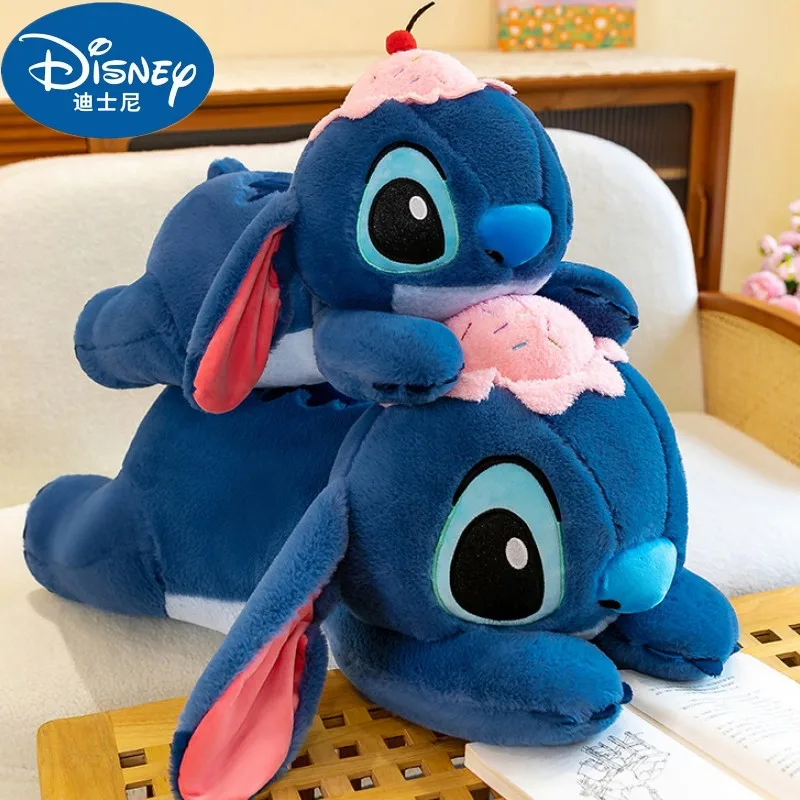 100-120cm Disney Stitch Plush Toys Ice Cream Lilo& Stitch Stuffed Animals Plushie Doll Cartoon Room Decor Girl Cute Gifts Toys