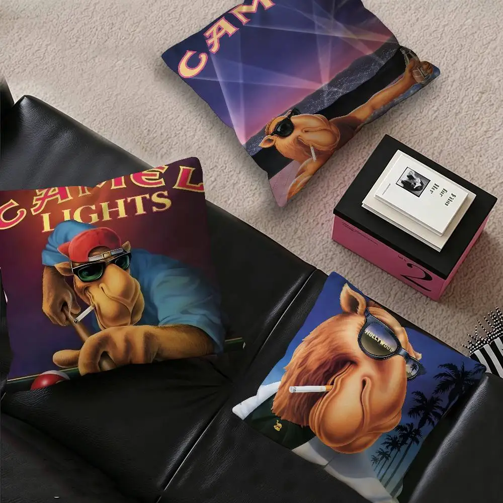 

Brand C-Camel C-Cigarettes Cushion Cover Pillowcase Upholstery Sofa Throw Pillow Home Decor Pillowcas