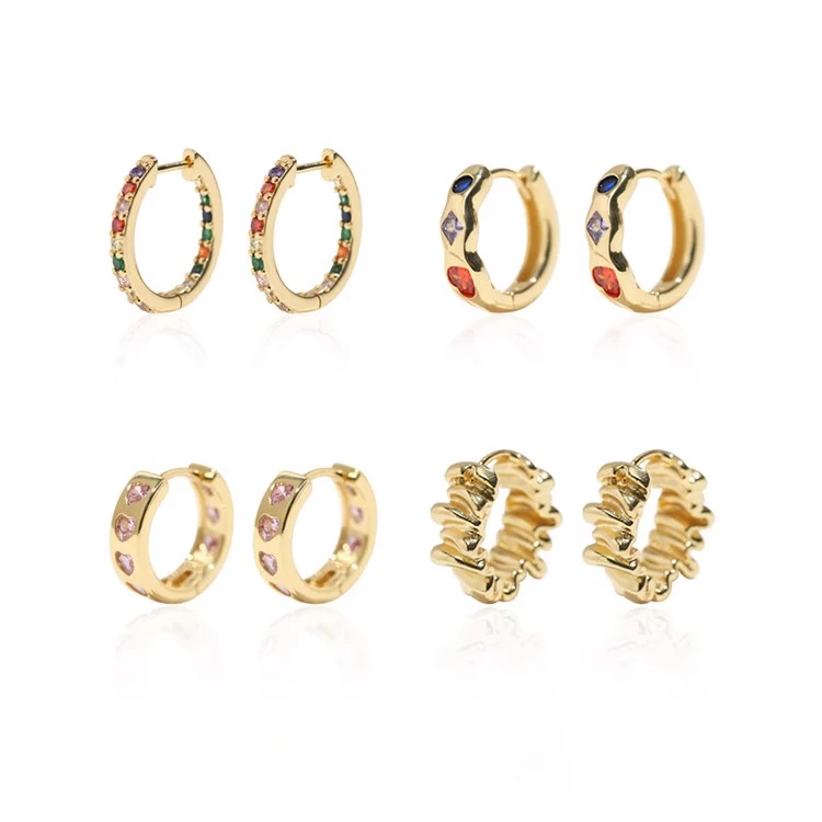 

Love inlaid diamond earrings simple and versatile daily light luxury jewelry women