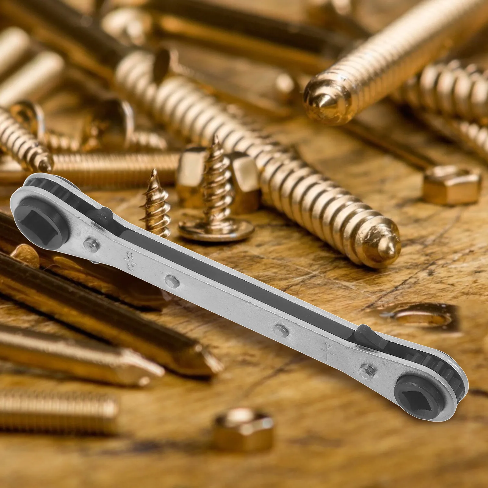 

Double Head Ratchet Wrench Quick Spanner HVAC Tools Air Conditioner Repair Refrigeration Wrench Lightweight