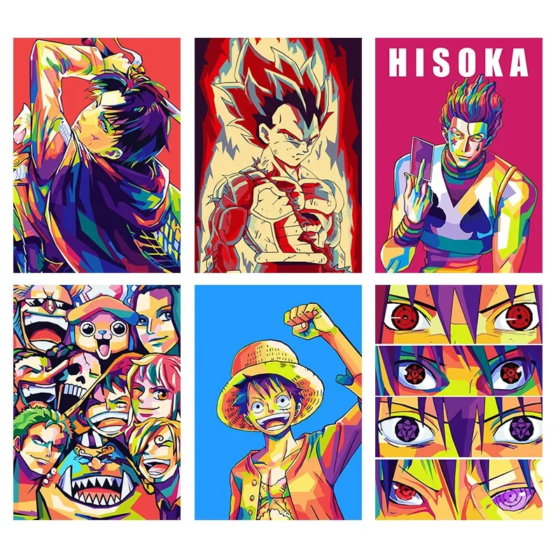 Bandai Anime Naruto One Piece Dragon Ball Character Poster Canvas Painting Mural Living Room Bedroom Home Decor Wall Picture