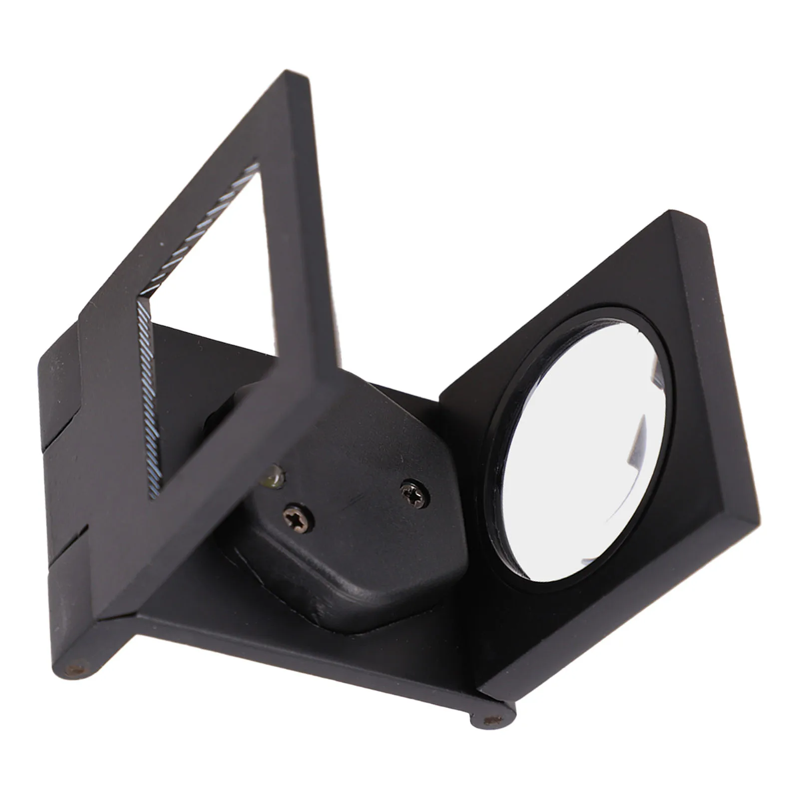 Foldable Magnifier with Dual LED Lights Glass Lens and Printed Paper Scale for Textile Analysis and Sewing Tasks