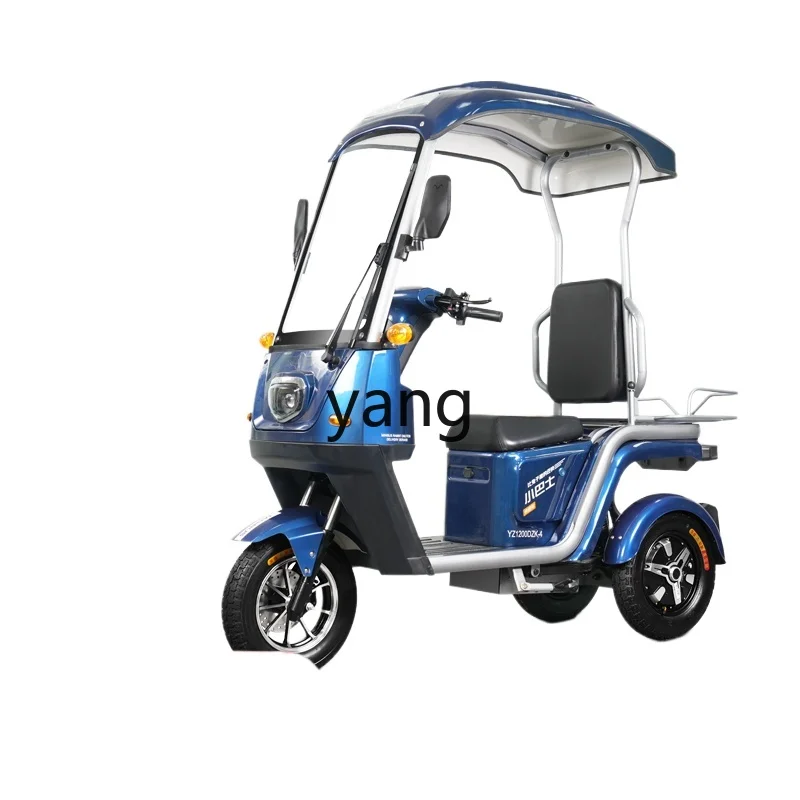 

YJQ three-wheeled electric vehicle with shed for the elderly pick-up seat passenger and cargo dual-purpose battery car