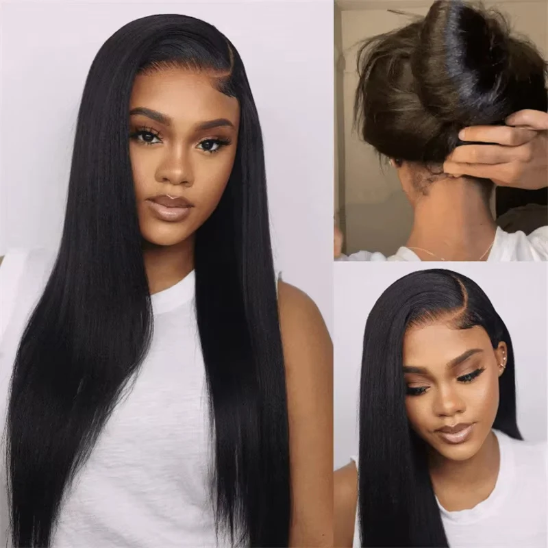 

Bone Straight 5×5 Glueless Wear To Go Wig Easy Fit™ 3-in-1 wigs Pre Plucked Lace Front Human Hair Wigs For Women 200% Density