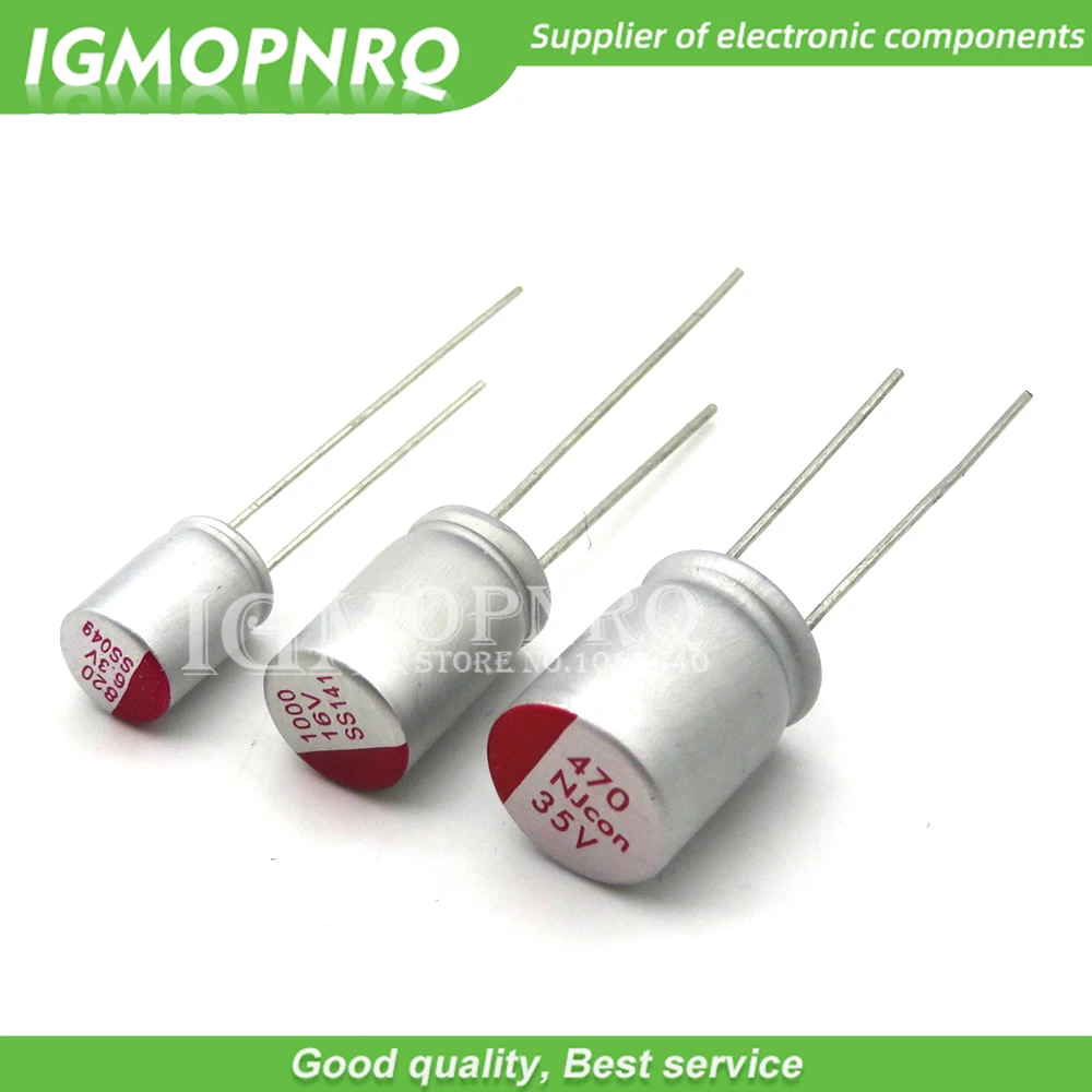 5-10PCS 6.3V 10V 16V 25V 35V 50V 100UF DIP Solid Electrolytic Capacitor 150UF 220UF 270UF 330UF 470UF 560UF 680UF 820UF 1000UF