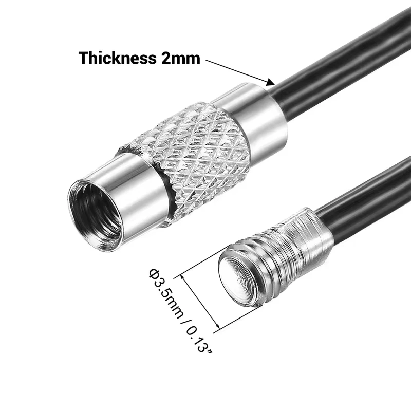 Picture 7: 5/10PCS 2mm Stainless Steel Wire Rope Keychain, Surface PVC Coating, Luggage Tag, Outdoor Keychain, Key Accessories