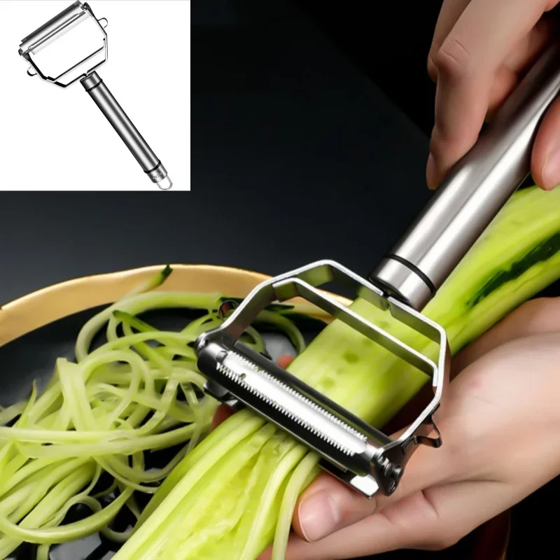 2PCS Kitchen Peeler Stainless Steel Knife Cabbage Graters Salad Potato Slicer Kitchen Accessories Cooking Tools for Household