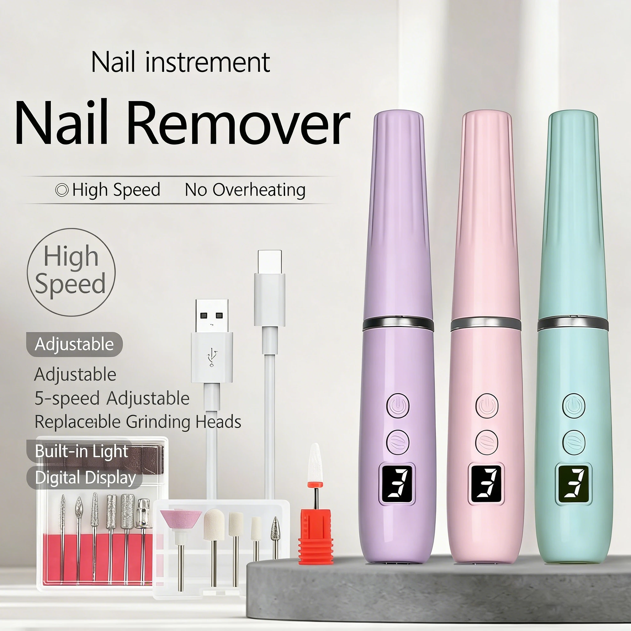 

Устройство для снятия лака и маникюра, ручка-лакокрасочник, розовый, фиолетовый, зеленый, маленький, удобный, 2026, новый стиль, подарок