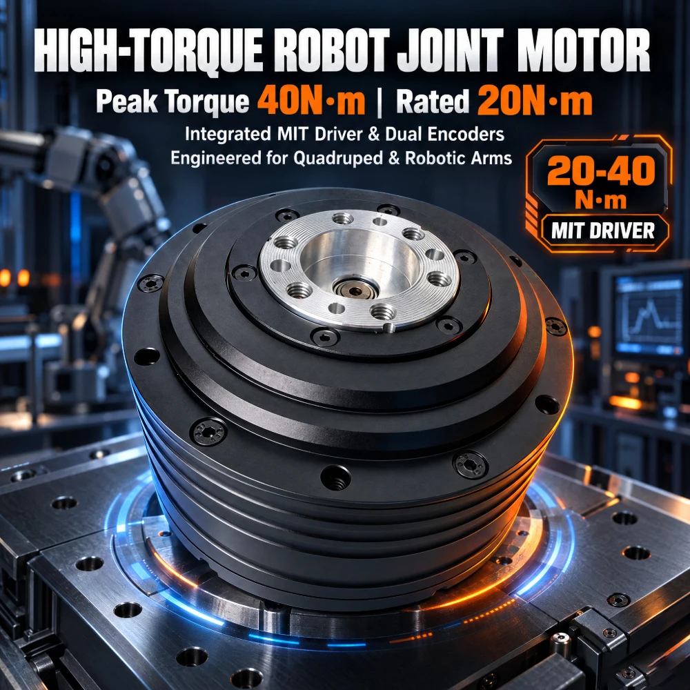 Robot Joint Actuator MIT Mode Dual Absolute Encoder Crossed Roller Bearing CAN Bus 24 To 48V Humanoid Robot Robotic Arm