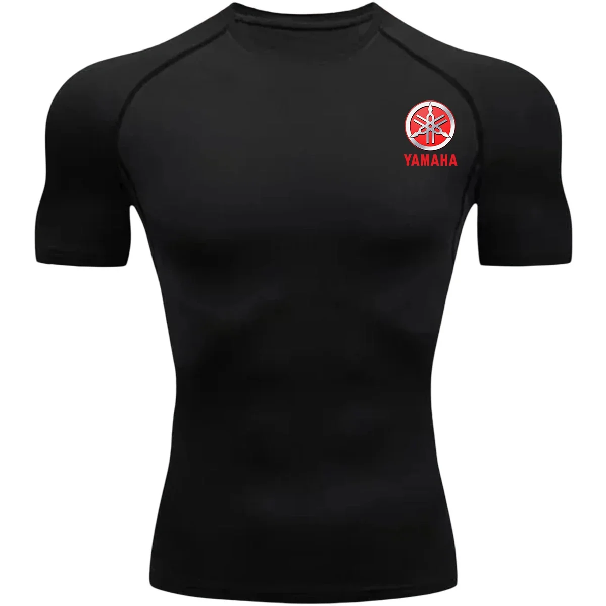 Men's Summer V-Neck Fitness Sports Bra Quick-Drying Gym Workout Running T-Shirt Yamaha Logo Men's Sports Top