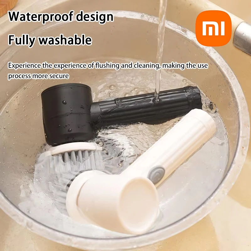 Xiaomi Multifunctional Cleaning Brush Handheld Electric Dishwashing Powerful Scrubbing Brush for Kitchen Bathroom Corner