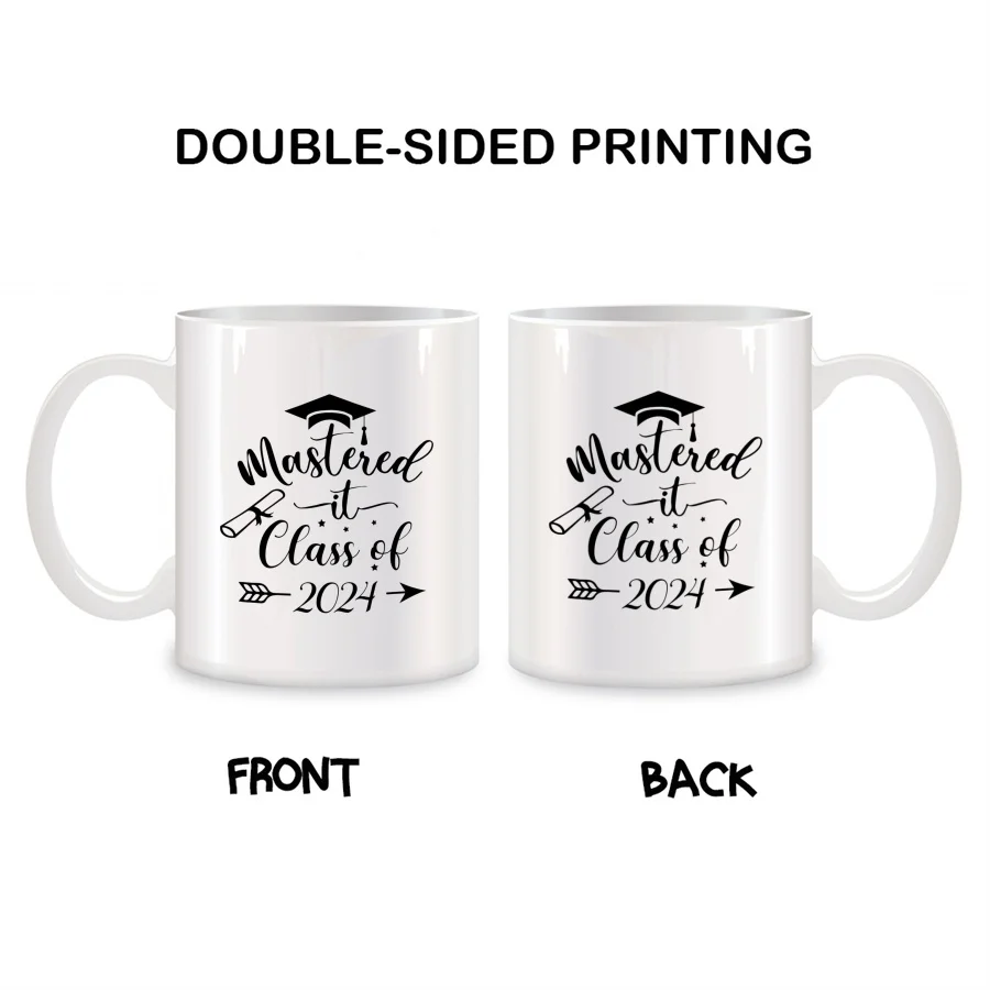 Mastered It Class of 2024 Mugs For Masters College Graduation Birthday Gifts Novelty Coffee Ceramic Tea Cups White 11 oz