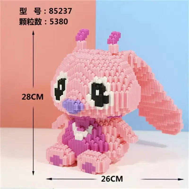 Herocross Disney Building Block Stitch Giant Stitzer Assembly Toy Children\'s Birthday Gift Puzzle Desktop Decoration