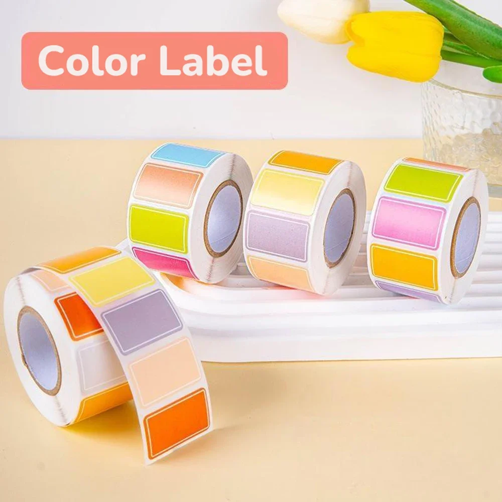 500Pcs/Roll Colorful Stickers Self-adhesive Classification Seal Labels Waterproof Sticker Stationery