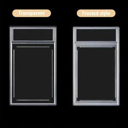 5PCS Frosted Frame and Transparent Type Storage Anti-UV Card Brick for Collector-Grade Protection for Card Slabs