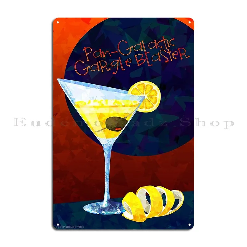 Pan Galactic Gargle Blaster Metal Plaque Cinema Wall Cave Mural Custom Home Tin Sign Poster