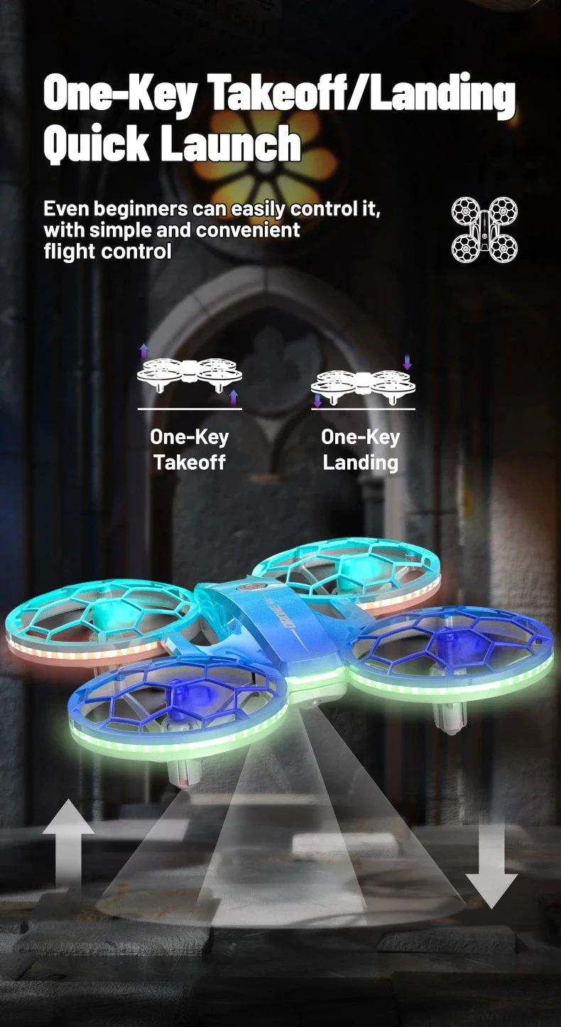 JJRC H127 RC Drone UFO Fall-Resistant Crash-Resistant Remote Control Helicopter UAV 360 Rotating Stunt Quadcopter Christmas Gift