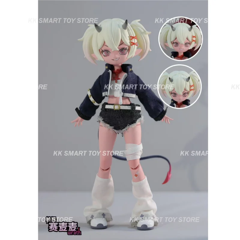 In Stock Genuine Devil'S Horns Movable 1/8 Blind Box Bjd Doll Cool Style Ornament Exquisite Doll Desktop Surprise Gifts Toys