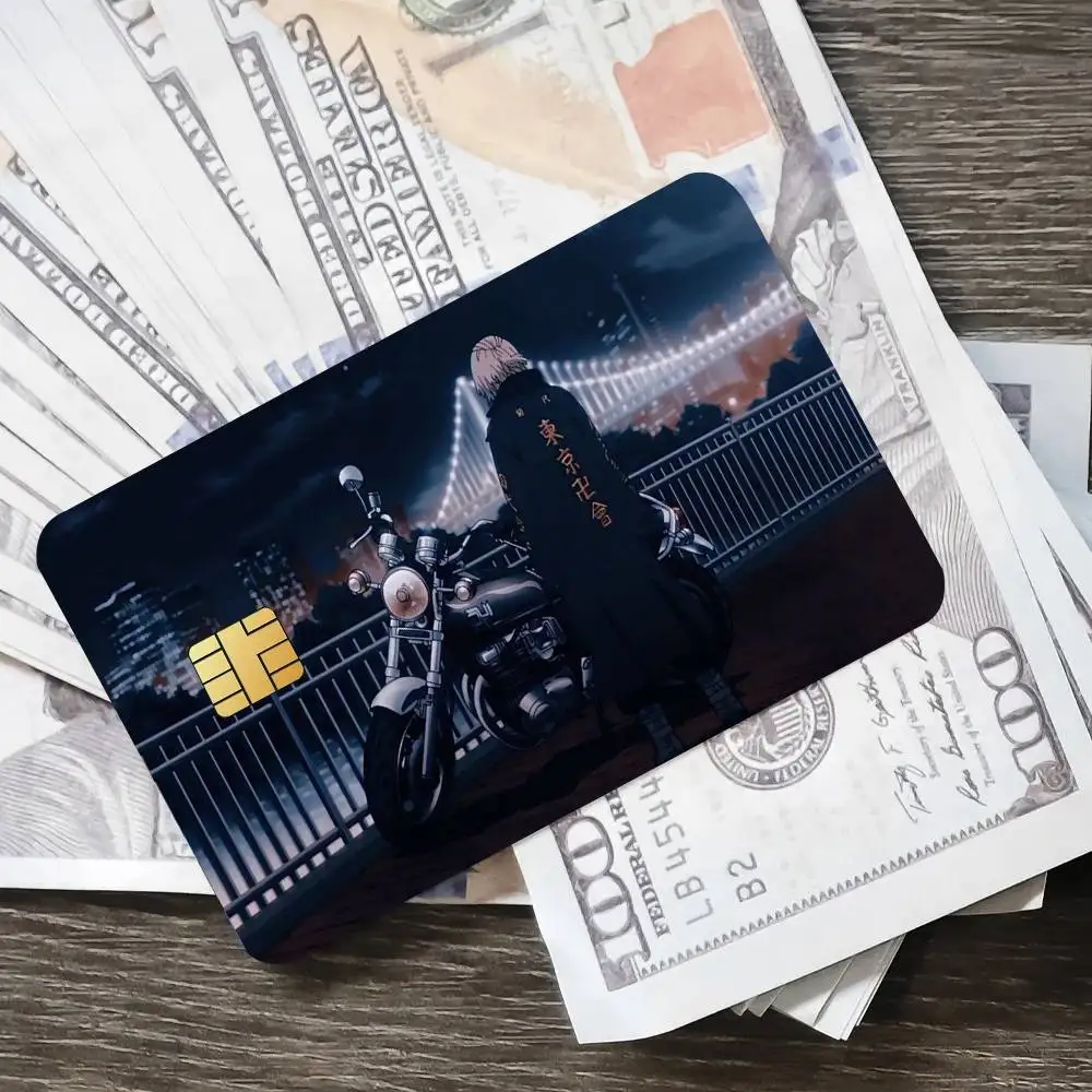 أنيمي طوكيو المنتقمون ميكي المشارك الائتمان الجلد غطاء بطاقة ملصقات 4 قطعة فيلم حافلة تمرير الجبهة الديكور البنك الخصم مقاوم للماء