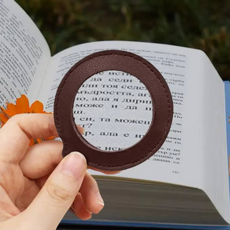 Neck Wear Magnifying Glass Portable Mini Magnifying Lens With Leather Holder Neck Magnifier And Nature Exploration Toys