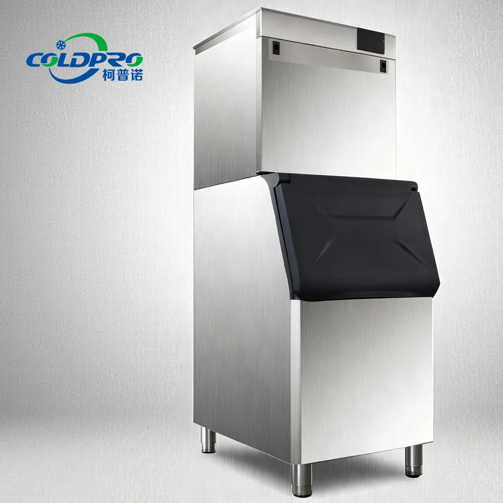 

Commercial 220V Stainless Steel PLC-Controlled Cube Ice Machine 220kg Storage Capacity For Compressor 1 Year Warranty For
