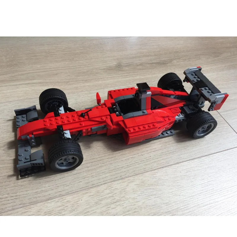 MOC-21508 نموذج مكعبات بناء سيارات السباق الرياضية الجديدة الكلاسيكية، 518 جزءًا، لعبة عيد الميلاد والكريسماس الإبداعية هدية للأولاد #3