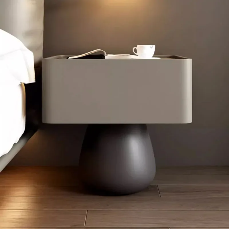 

Solid Wood Modern Nightstands Nordic Minimalist Black Storage Nightstands Unique Aesthetic Mesita Noche Furnitures For Bedroom