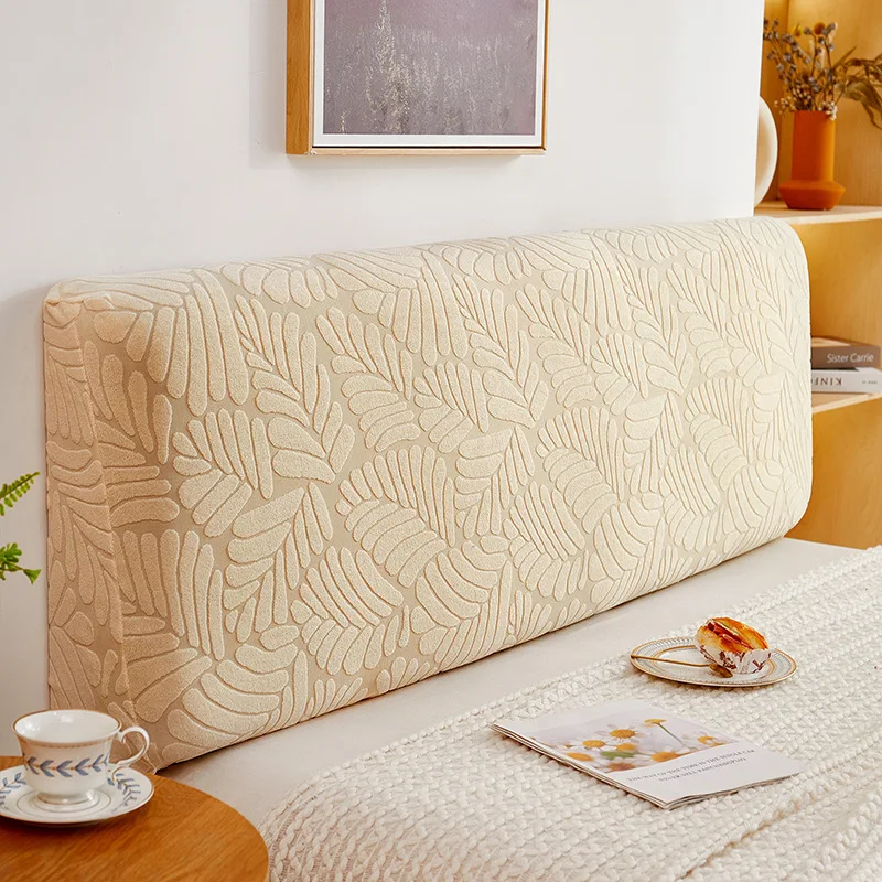 Full Wrap Bed Headboard Cover Stretch Jacquard Dustproof Headboard Slipcover Universal Sofa Back Protector for Bedroom - view 3