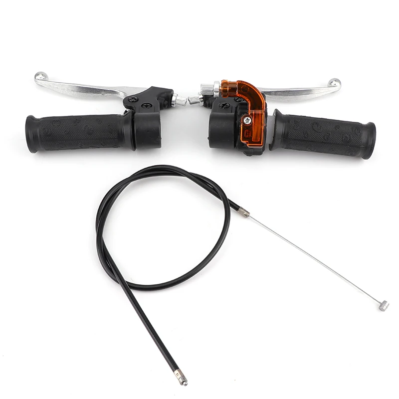 Twist Throttle Accelerator 3 stage Grip + 80cm Cable With brake clutch handle For 47cc 49cc Mini Dirt Bike Quad Pocket