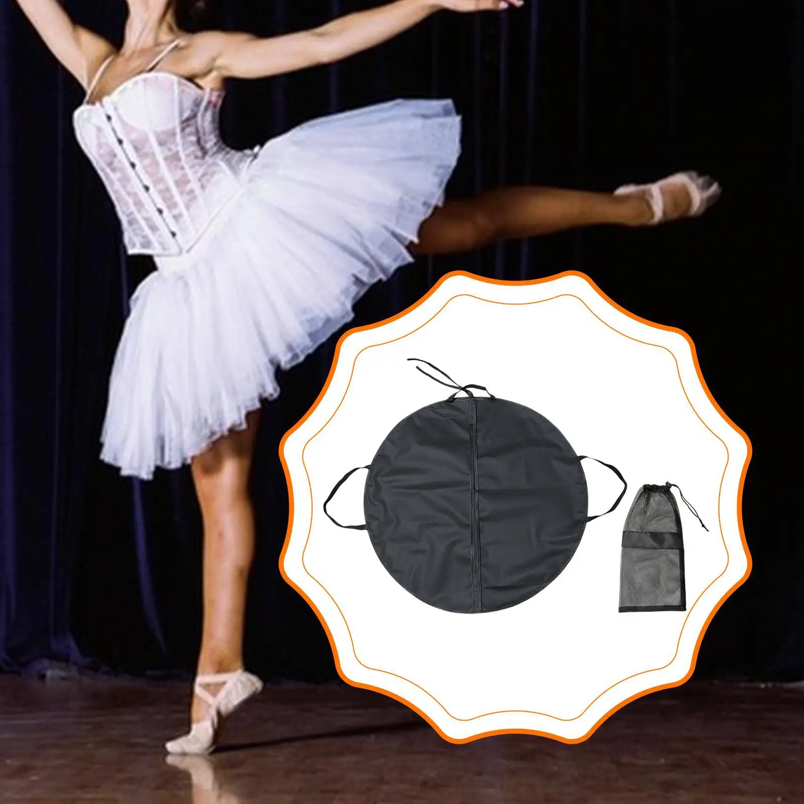 

Dance Costume Garment Bag Nonwoven Ballet Tutu Organizer Large Capacity Luxury Storage Tote for Performance Fitness
