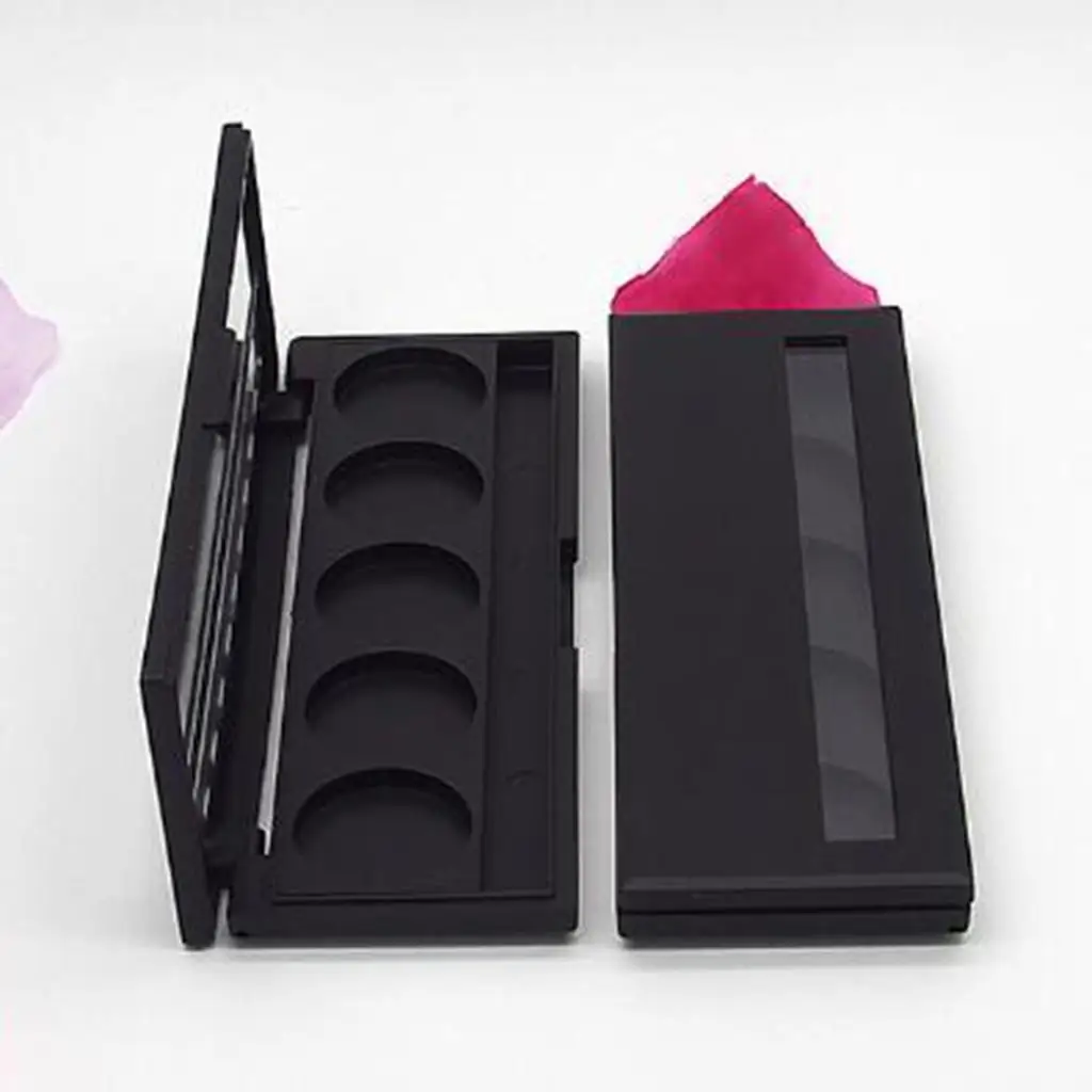 Empty Makeup Case Portable Blusher Box with Clear Window Makeup Palette for DIY Makeup Set Full Kit and Travel Use Empty Makeup Case Portable Blusher Box with Clear Window Makeup Palette for DIY Makeup Set Full Kit and Travel Use
