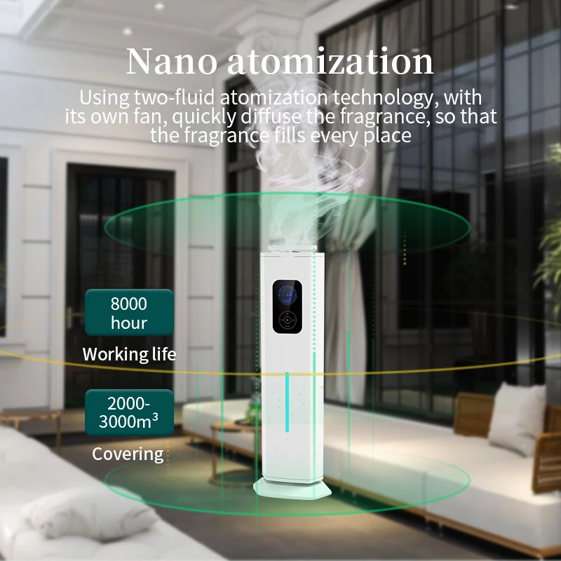 Smart Aroma Diffuser Hotels Aromatic Perfume 3000m³ Air Ionizer Electric Air Freshener Machine Purifier Environment Aromatizer