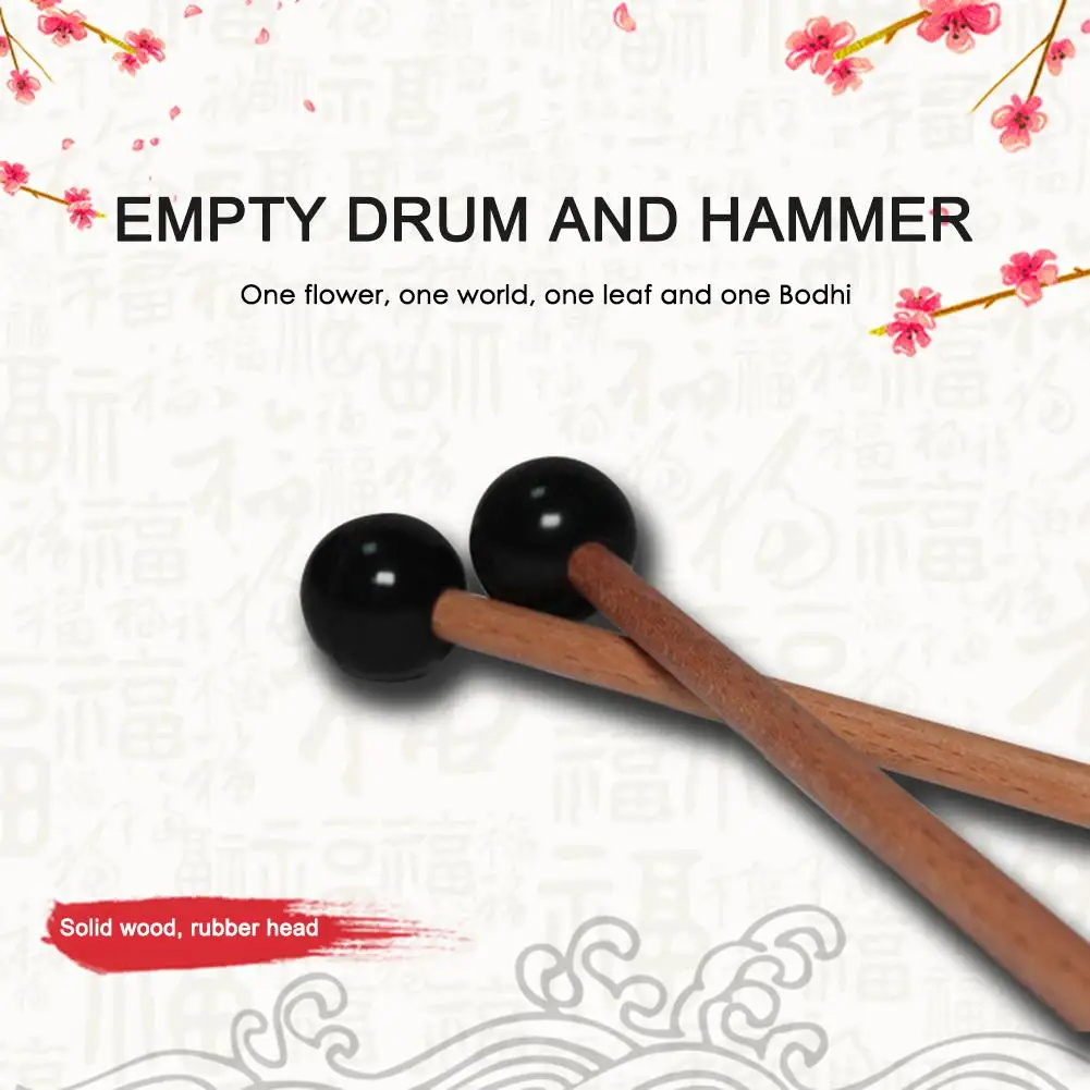 

1 Pair Tongue Drum Drumsticks Rubber Head Mallet Xylophone Marimba Percussion Wooden Drum Sticks Instrument Accessories