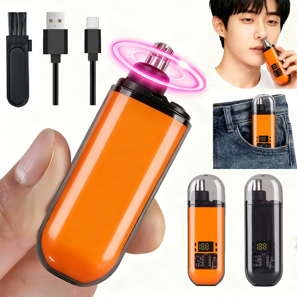 

Nose Hair Trimmer for Men Portable Rechargeable Nose Hair Removal Man Personal Groomer Painless Hair Cutter for Ear Eyebrow Nose