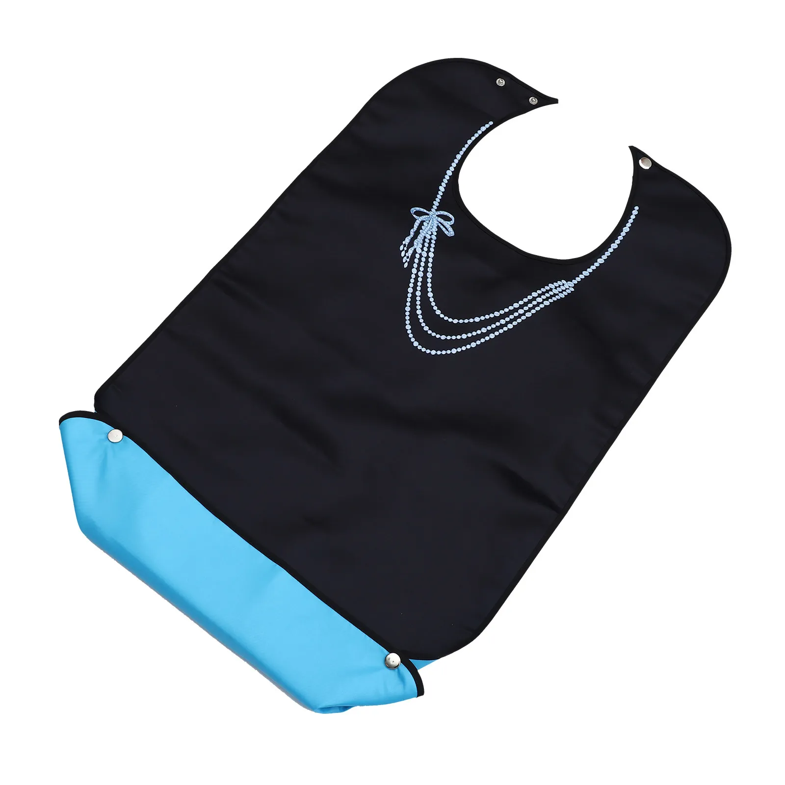 1Pcs Eating Bib Adult Waterproof Polyester Elder Meal Bib Large Pocket Protective Saliva Towel Clothing Protector Feeding Apron