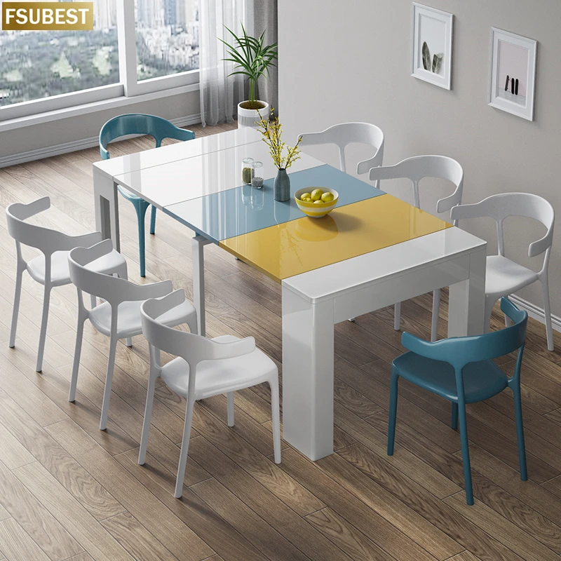 FSUBEST Free Shipping Folding Dining Table Foldable Tables Set 4 Chairs Kitchen Furniture Mesa Plegable Pliante Mesas Plegables