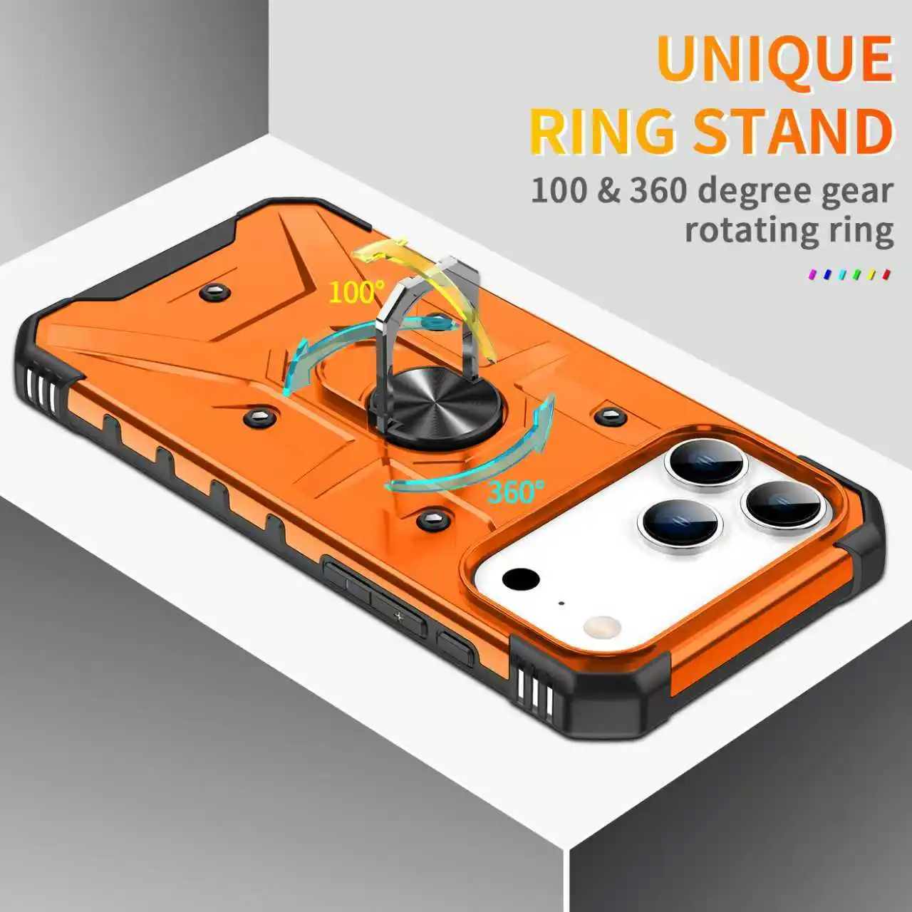 Casing Pelindung Tahan Banting dengan Cincin Jari untuk Iphone 17 Pro Max 17 Air 15 16 Plus 14 Pro 12 13 Iphone17 Iphone16