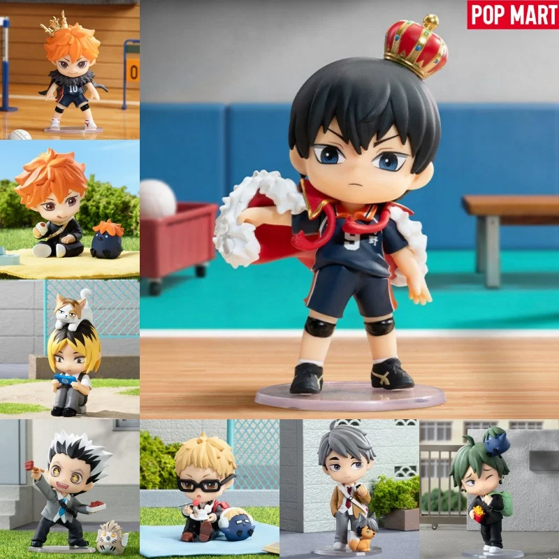 Caja Sorpresa Popmart Haikyuu! ! Figura Coleccionable de la Serie Pause Off Court Vibes, Personaje de Anime, Decoración de Escritorio, Regalo
